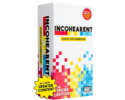 WHAT DO YOU MEME? Incohearent, The Guess The Gibberish Party Game by Relatable, A Funny Card Game for Adults, Great for Game Night Games, Includes 400 Cards, Instructions, and 1 Sand Timer nirvanaguru