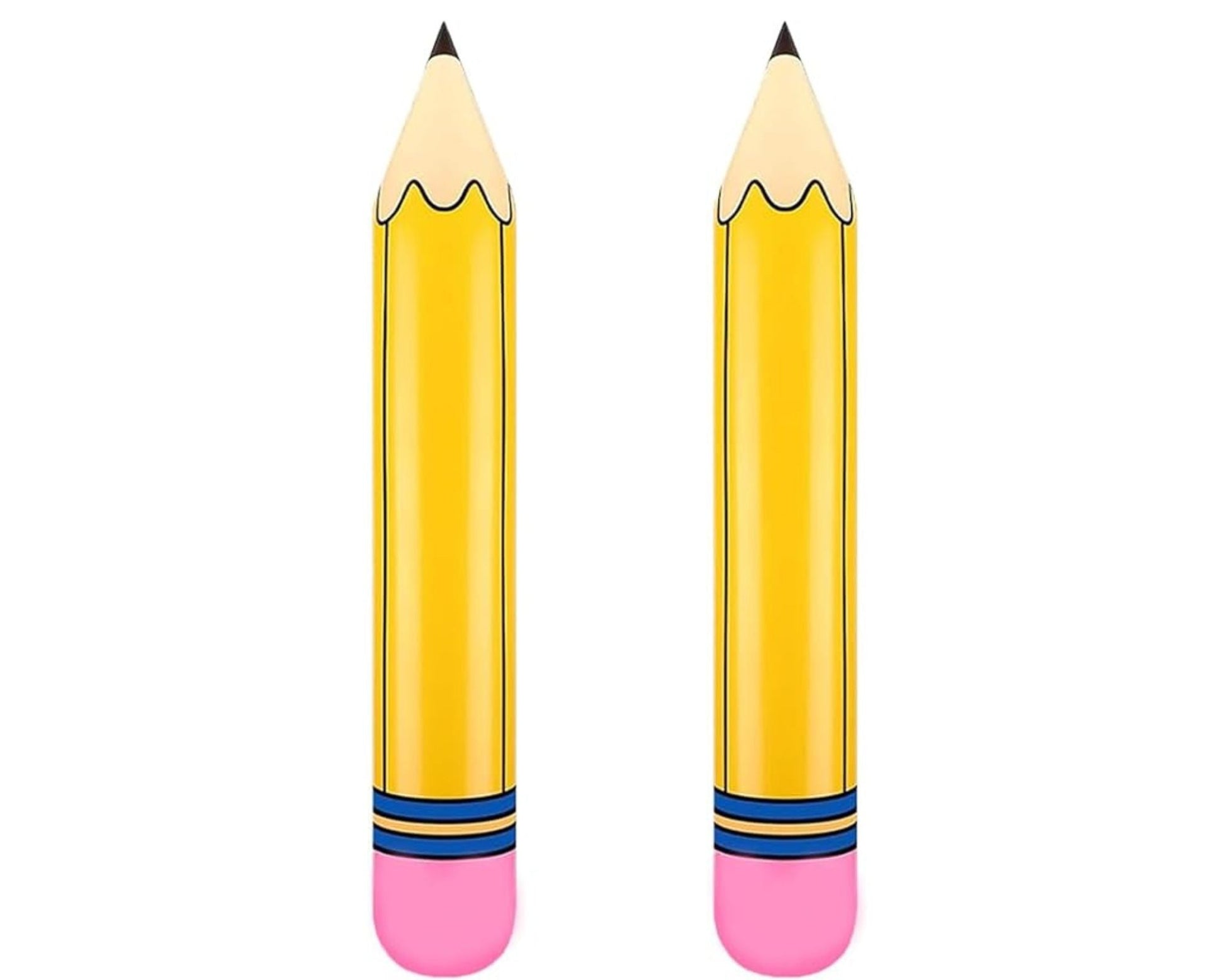 Totelux Large Pencil Balloons 27’’ Inflatable Pencil Back to School Decorations Giant Yellow Crayon Balloons for Classroom Garden Hanging Photo Prop Birthday Party Favor 2PCS nirvanaguru