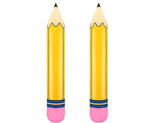 Totelux Large Pencil Balloons 27’’ Inflatable Pencil Back to School Decorations Giant Yellow Crayon Balloons for Classroom Garden Hanging Photo Prop Birthday Party Favor 2PCS nirvanaguru