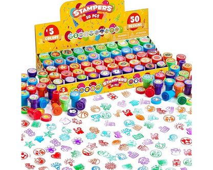 JOYIN 50 Pcs Assorted Stamps for Kids - Self-Ink Stamps with 50 Designs for Birthday Party Favor, Carnival Prizes, School Stampers, Goodie Bag, Halloween, Christmas (Zoo, Holiday Stampers) nirvanaguru