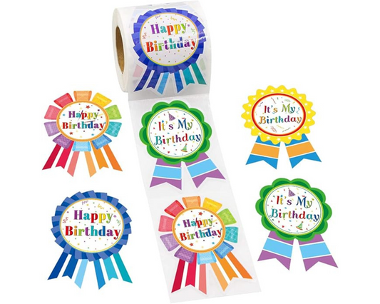 Fancy Land Happy Birthday Badge Stickers for Kids It's My Birthday Stickers Home Classroom Party Decoration 200 Pcs Classic
