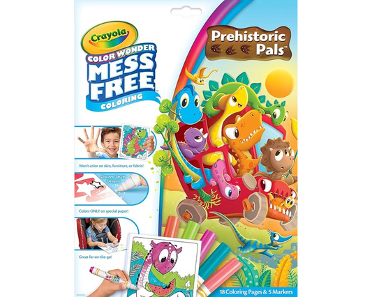 Crayola Color Wonder Prehistoric Pals, Dinosaur Coloring Pages, Mess Free Coloring for Toddlers, Dinosaur Toys, Toddler Travel Activity & Gifts nirvanaguru