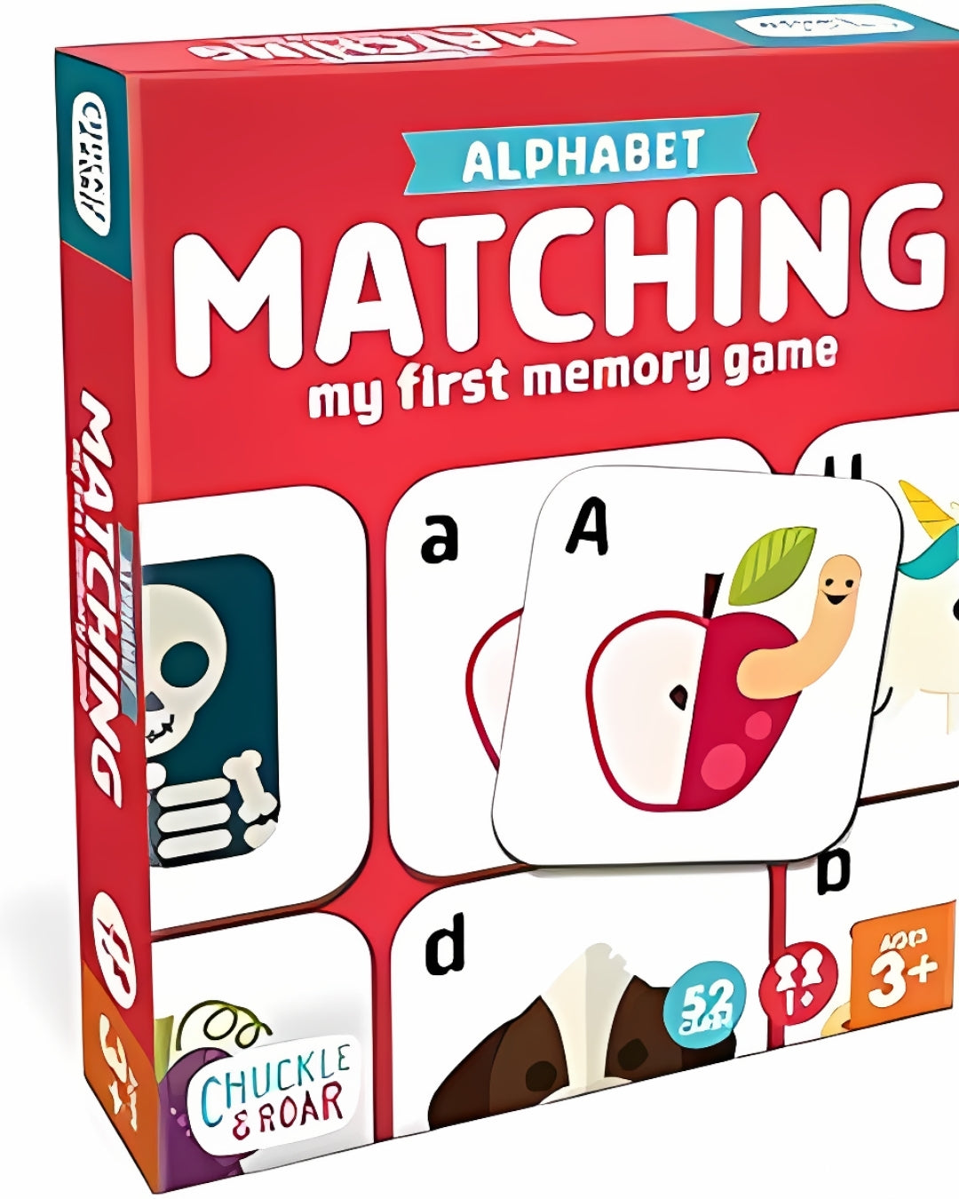 Chuckle & Roar - Matching Game Alphabet - Board Game for Kids 3 and up - Concentration Game for Toddlers - Preschool nirvanaguru