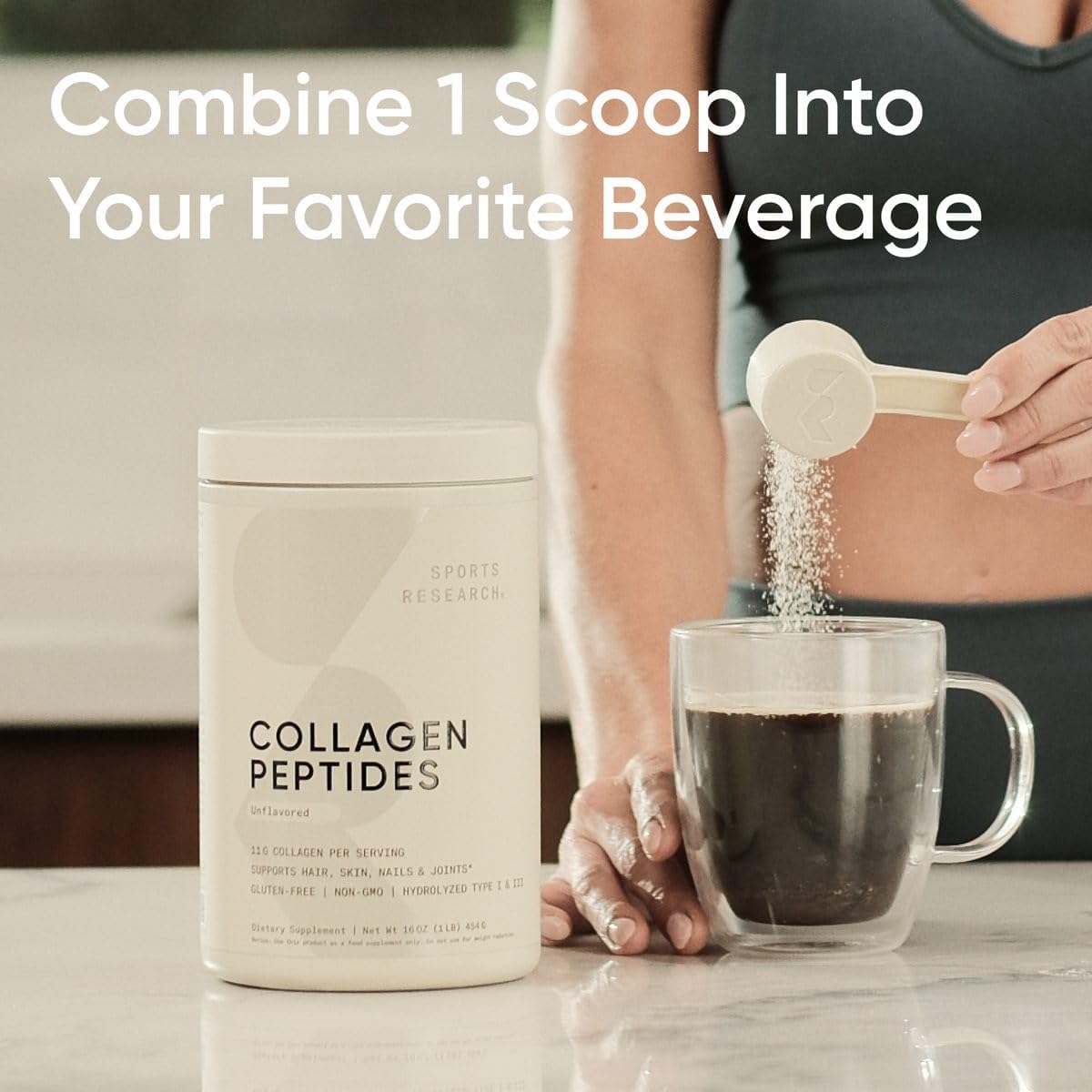 Sports Research Collagen Peptides  Unflavored - Nirvana Guru