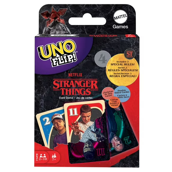 UNO Flip! Stranger Things Card Game for Adults & Teens with Double-Sided Cards & 2 Special Rules nirvanaguru