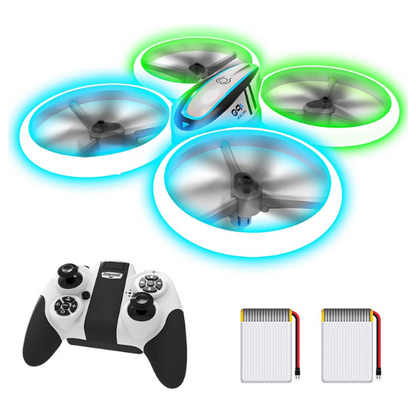 Q9s Drones for Kids,RC Drone with Altitude Hold and Headless Mode,Quadcopter with Blue&Green Light,Propeller Full Protect,2 Batteries and Remote Control,Easy to fly Kids Gifts Toys for Boys and Girls Nirvana Guru