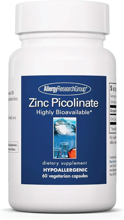 Allergy Research Group Zinc Picolinate Supplement - Supports Normal Health Immune Response - Nirvana Guru