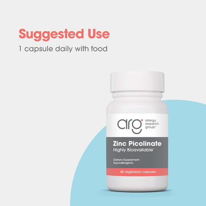 Allergy Research Group Zinc Picolinate Supplement - Supports Normal Health Immune Response - Nirvana Guru