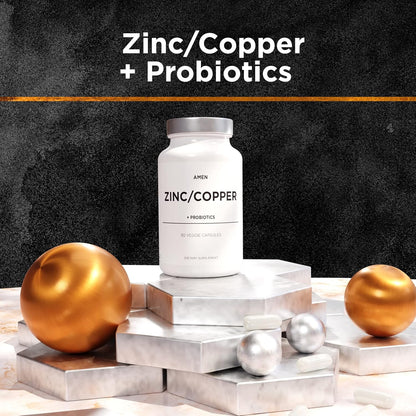 Amen Zinc & Copper Supplement + Probiotics - Nirvana Guru