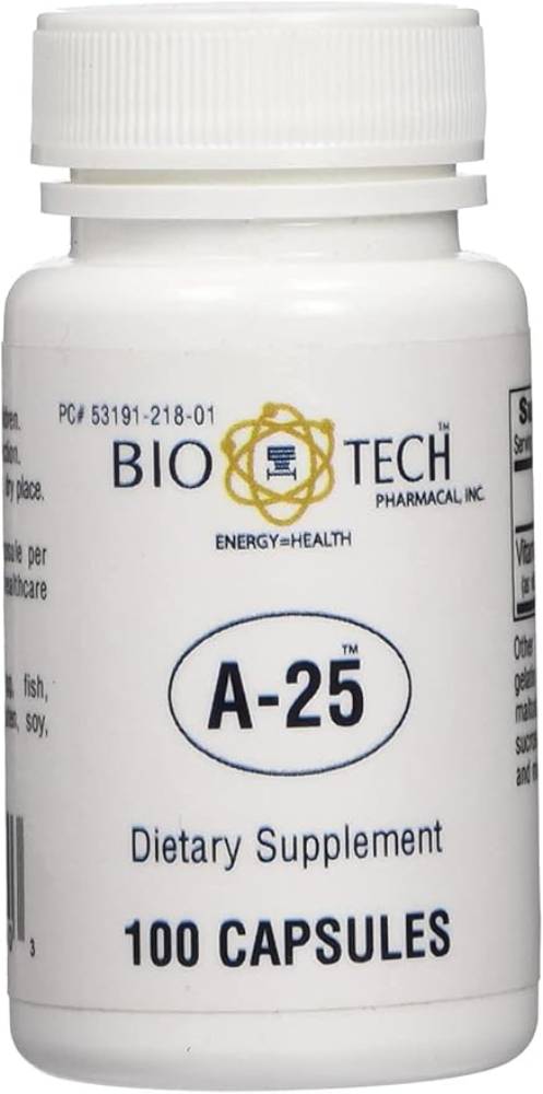 A-25 Vitamin A Palmitate Dietary supplement For vision immune Cell growth bone metabolism - 100 Capsules