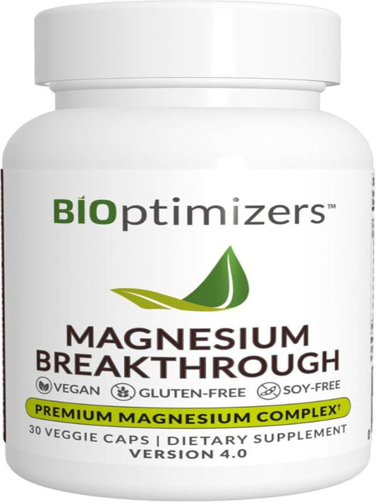 BIOptimizers Magnesium Breakthrough Supplement 4.0,30 Capsules - Nirvana Guru
