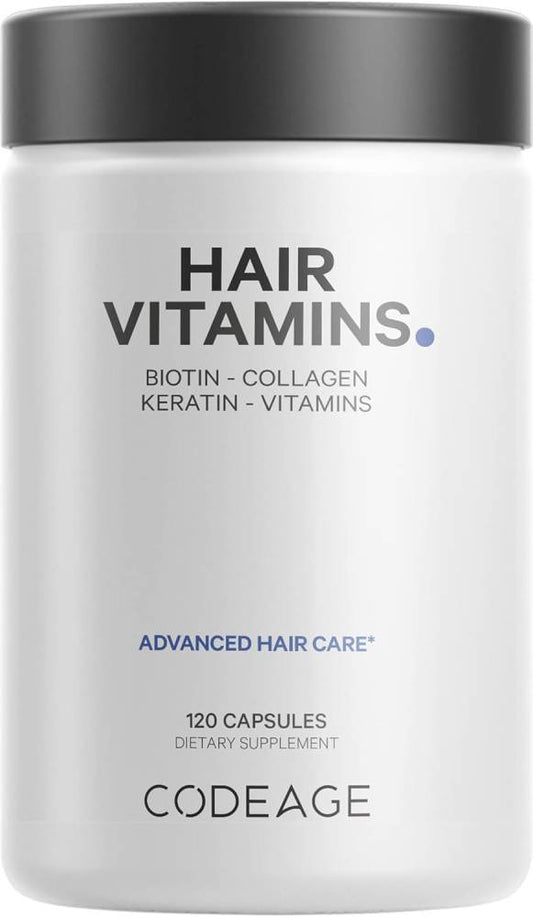 Codeage Hair Vitamins 10000 mcg Biotin,Healthy Hair Supplement Pills - 120 Capsules - Nirvana Guru