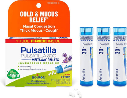 Boiron Pulsatilla 30C Homeopathic Medicine,3 Count (240 Pellets) - Nirvana Guru