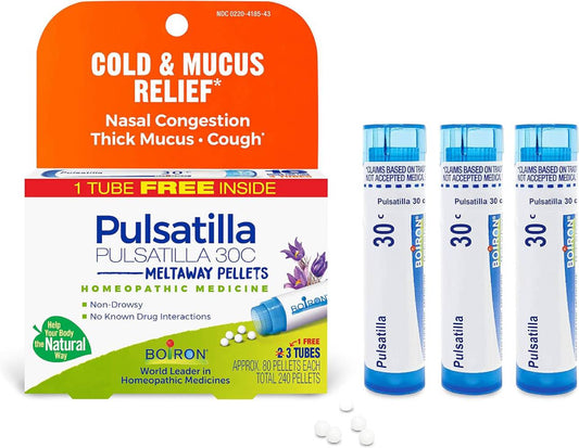 Boiron Pulsatilla 30C Homeopathic Medicine,3 Count (240 Pellets) - Nirvana Guru
