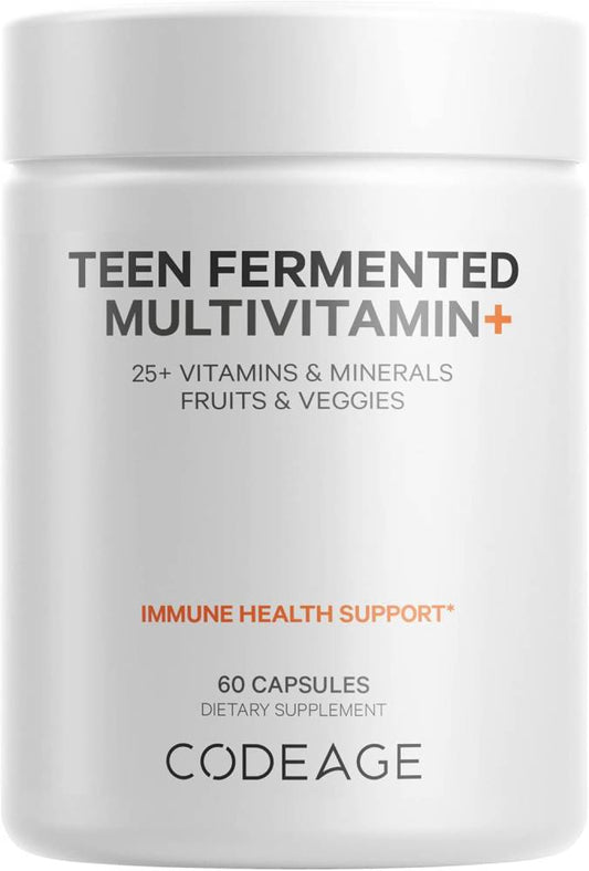Codeage Teen Multivitamin Supplemen,Organic Whole Food Formula with Omega-3 and Vitamins A to K - 60 Capsules - Nirvana Guru