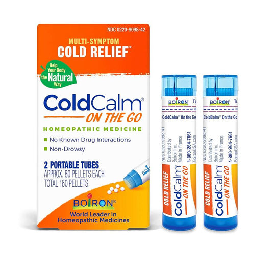 Boiron ColdCalm On The Go Cold Relief,2 Count (160 Pellets) - Nirvana Guru