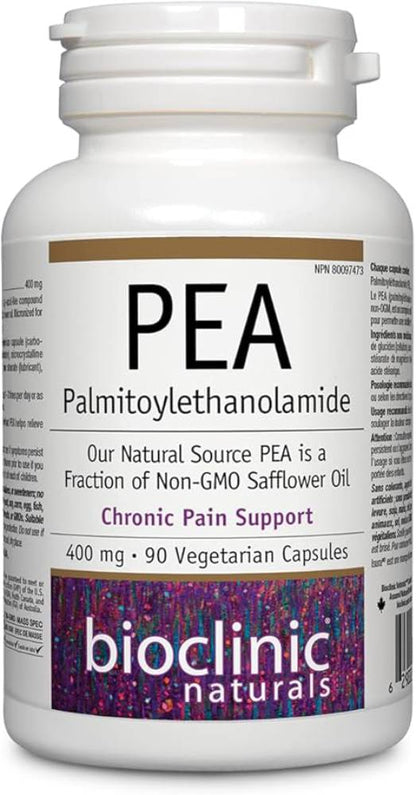 Bioclinic Naturals Pea Palmitoylethanolamide 400 mg,90 Vegetarian Capsules - Nirvana Guru