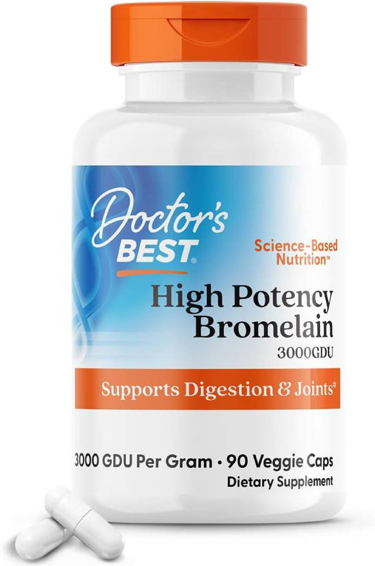 Doctor's Best 3000 GDU Bromelain Proteolytic Digestive Enzymes Supplements,90 Count - Nirvana Guru