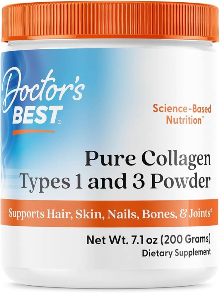 Doctor's Best Pure Collagen Types 1 & 3, Promotes Healthy Skin Hair & Nails – Bone & Joint Support, 7.1 Ounce - Nirvana Guru
