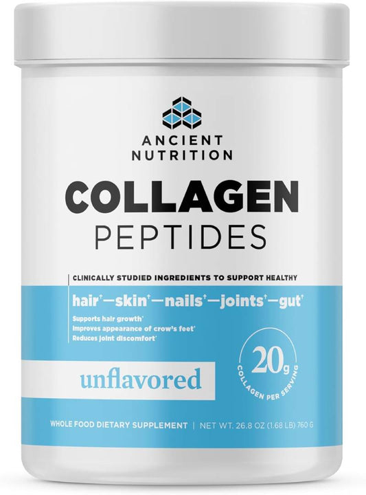 Ancient Nutrition Collagen Peptides Powder, Unflavored 38 Servings - Nirvana Guru