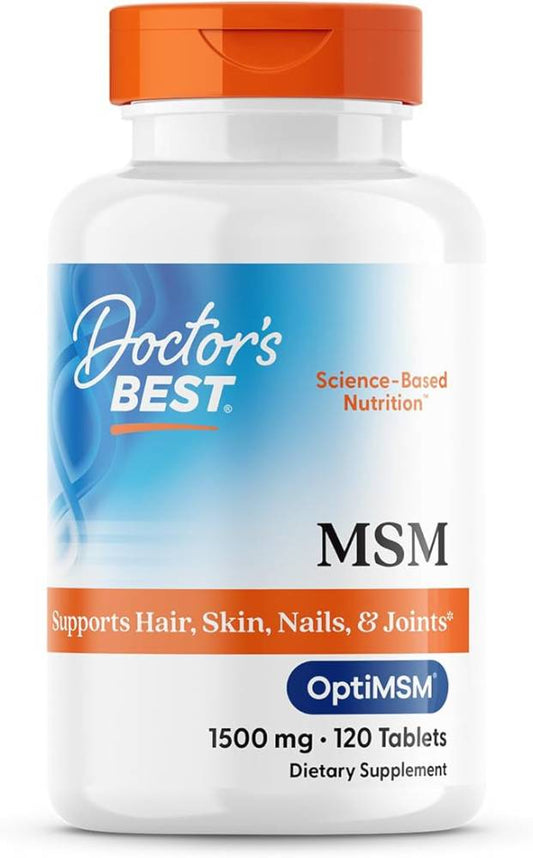 Doctors Best MSM, Supports Hair, Skin, Nails, & Joints,120 Tablets - Nirvana Guru
