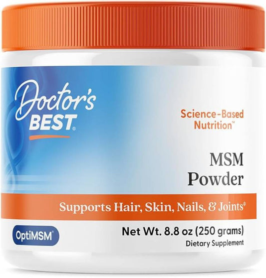 Doctors Best MSM Powder, Supports Hair, Skin, Nails, & Joints,8.8 oz (250 Grams) - Nirvana Guru