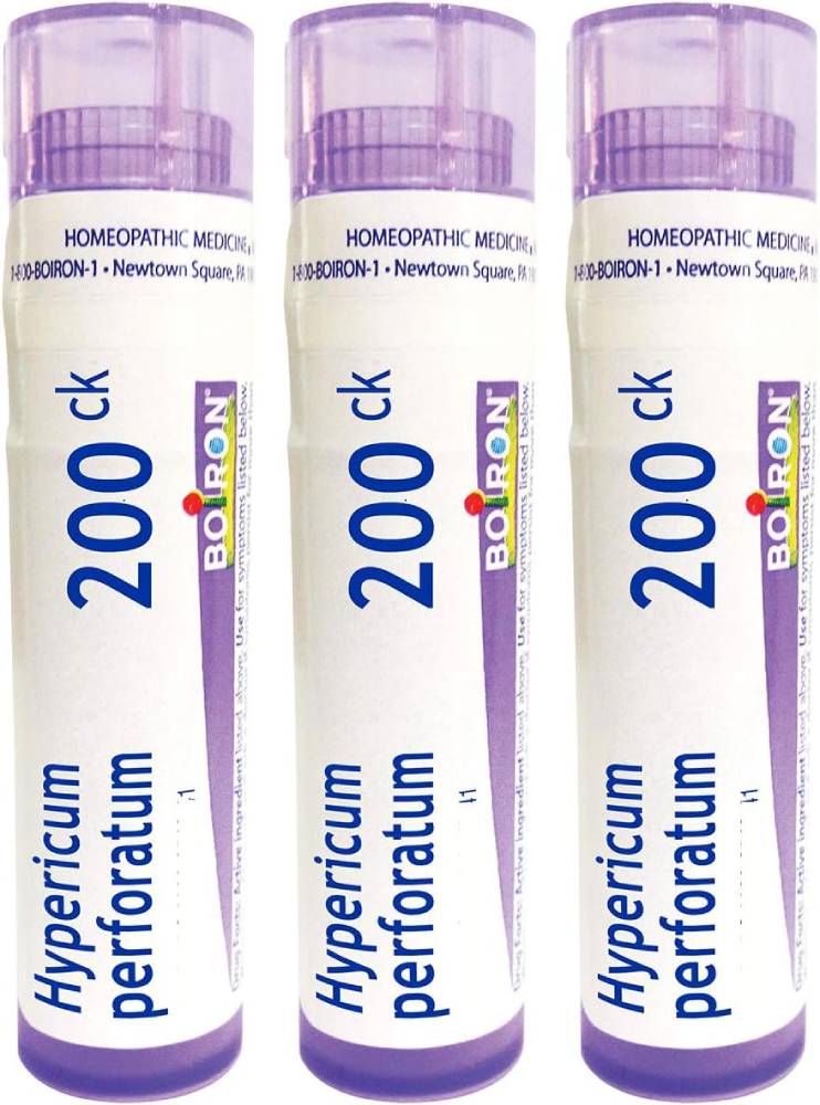 Boiron Hypericum Perforatum 200ck Homeopathic Medicine for Nerve Pain - Pack of 3 (240 Pellets) - Nirvana Guru