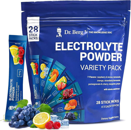 Dr. Berg Sugar Free Electrolyte Powder Packets,7 Delicious Flavors - Nirvana Guru