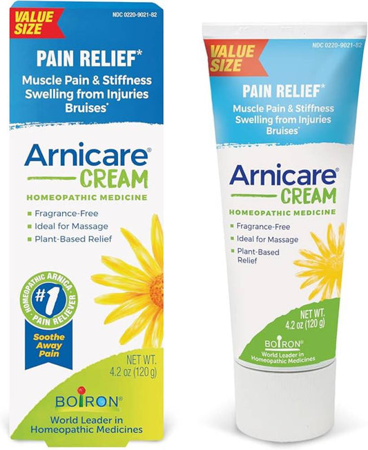 Boiron Arnicare Cream Natural Soothing Relief,Fast Absorbing and Fragrance-Free - 4.2 oz - Nirvana Guru