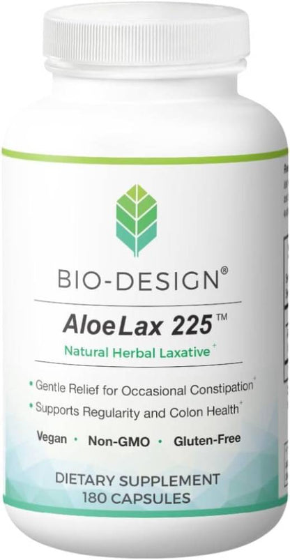 Aloe Lax 225 Relief for Occasional Constipation,180 Capsules - Nirvana Guru