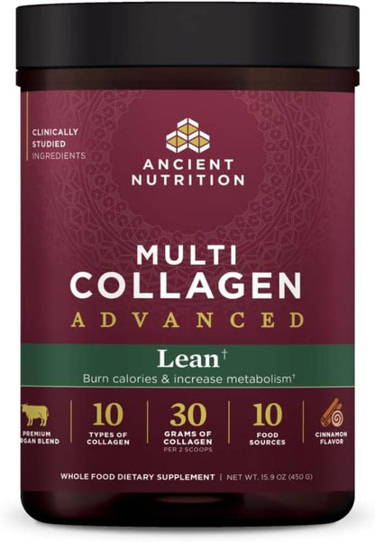 Ancient Nutrition Advanced Hydrolyzed Collagen Peptides Powder Protein Lean with Probiotics - Nirvana Guru