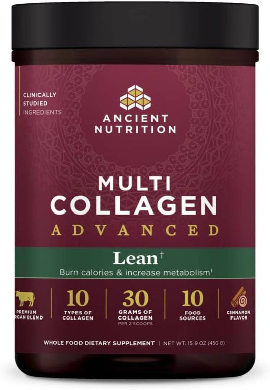 Ancient Nutrition Advanced Hydrolyzed Collagen Peptides Powder Protein Lean with Probiotics - Nirvana Guru