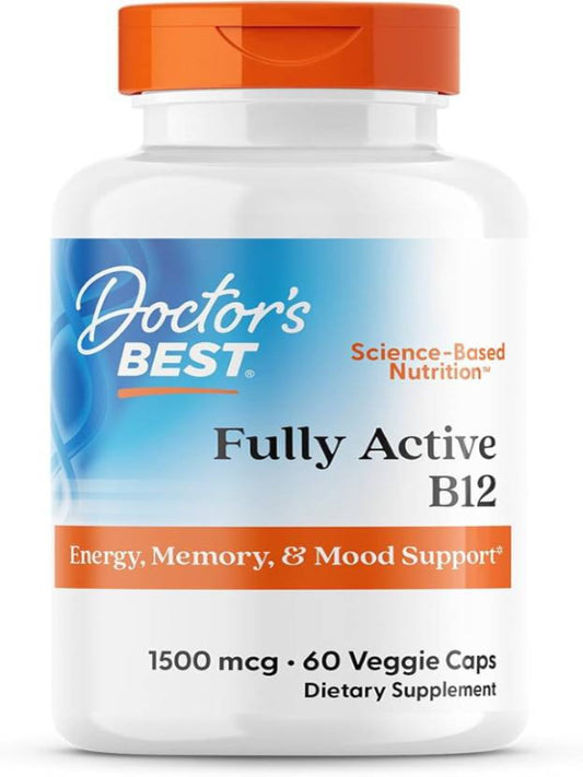 Doctor's Best Fully Active B12 1500 mcg,60 Count - Nirvana Guru