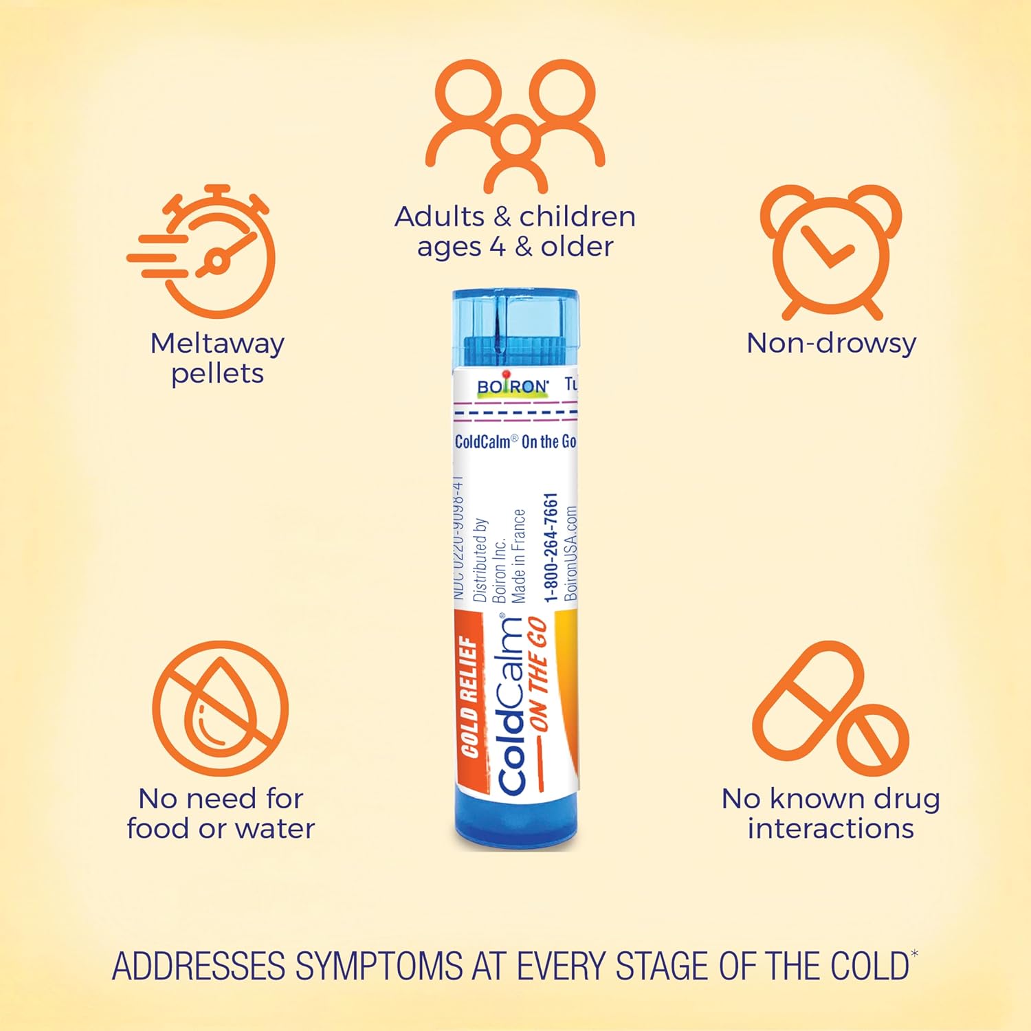 Boiron ColdCalm On The Go Cold Relief,2 Count (160 Pellets) - Nirvana Guru