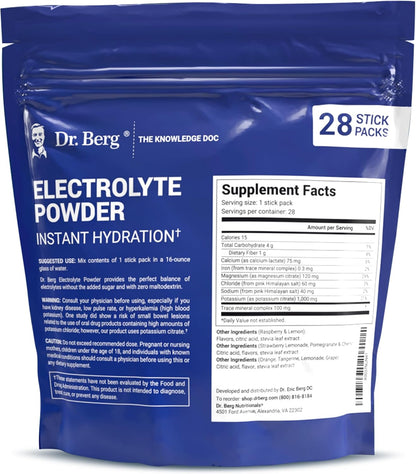 Dr. Berg Sugar Free Electrolyte Powder Packets,7 Delicious Flavors - Nirvana Guru