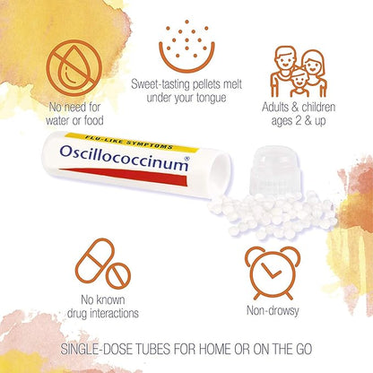Boiron Oscillococcinum Homeopathic Medicine for flu-Like Symptoms, White, 36 Count - Nirvana Guru