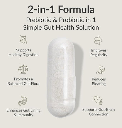 BIOptimizers Probiotic Breakthrough, Proteolytic Prebiotics & Probiotics Supplement,60 Vegan Capsules - Nirvana Guru