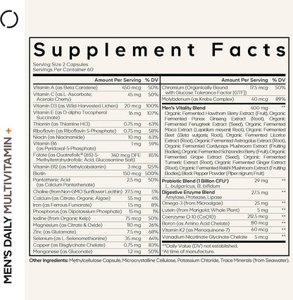Codeage Men’s Daily Multivitamin,25+ Essential Vitamins & Minerals,120 Capsules - Nirvana Guru
