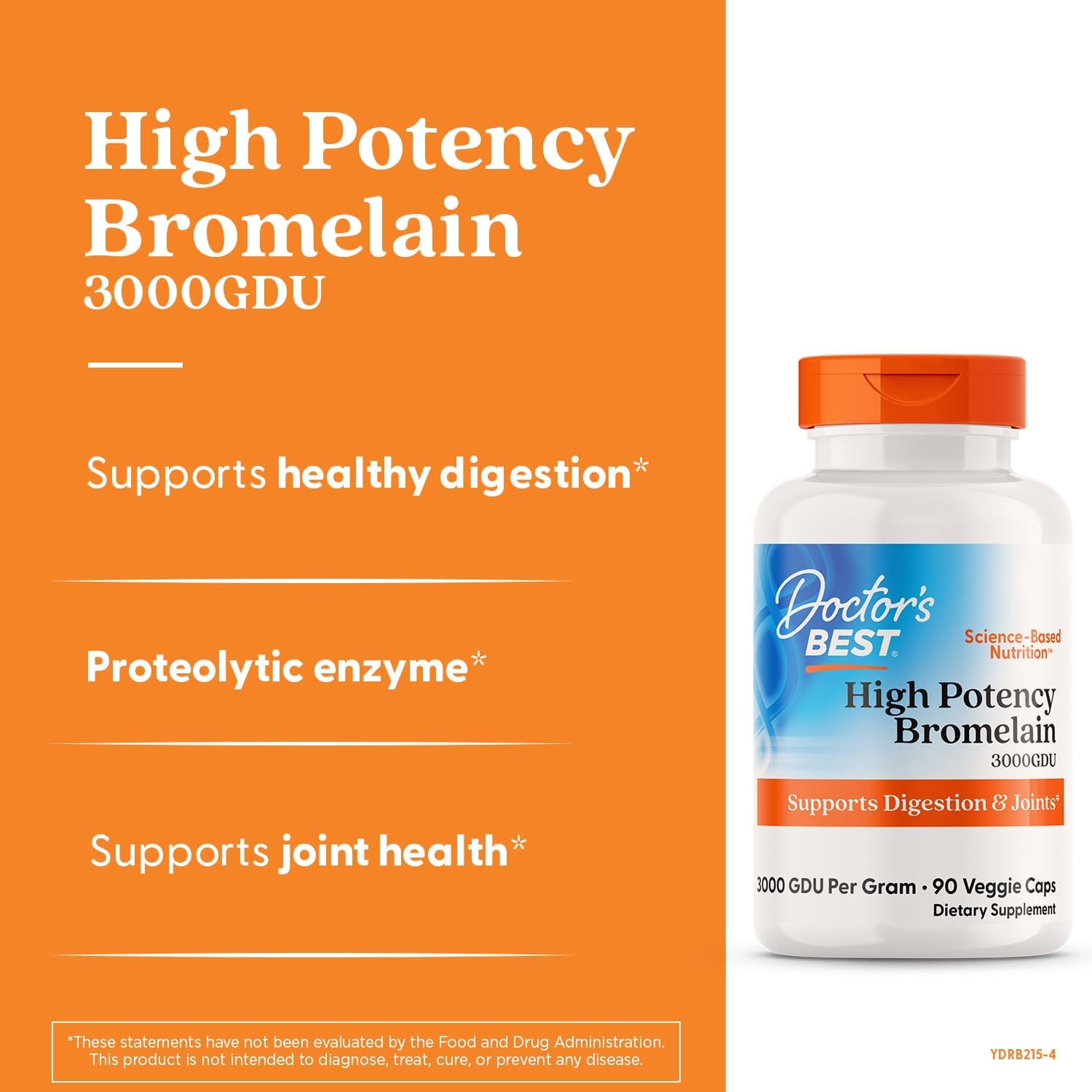 Doctor's Best 3000 GDU Bromelain Proteolytic Digestive Enzymes Supplements,90 Count - Nirvana Guru