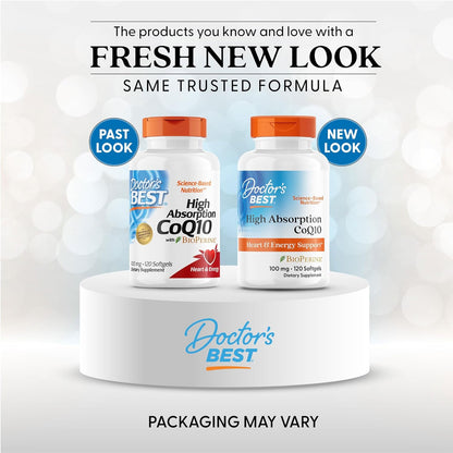 Doctor's Best High Absorption CoQ10 with BioPerine,120 Count - Nirvana Guru