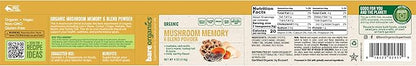 BareOrganics, Mushroom Memory Blend Powder,4 Ounces