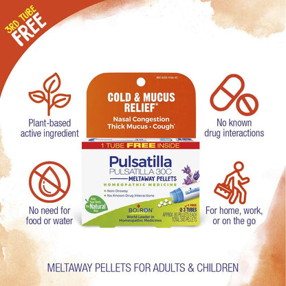 Boiron Pulsatilla 30C Homeopathic Medicine,3 Count (240 Pellets) - Nirvana Guru