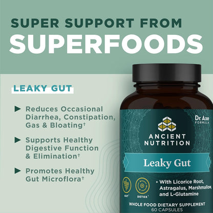 Ancient Nutrition Gut Health Supplement Leaky Gut Capsules,60 Ct - Nirvana Guru