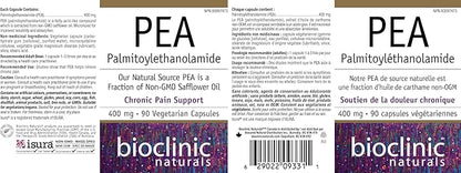 Bioclinic Naturals Pea Palmitoylethanolamide 400 mg,90 Vegetarian Capsules - Nirvana Guru
