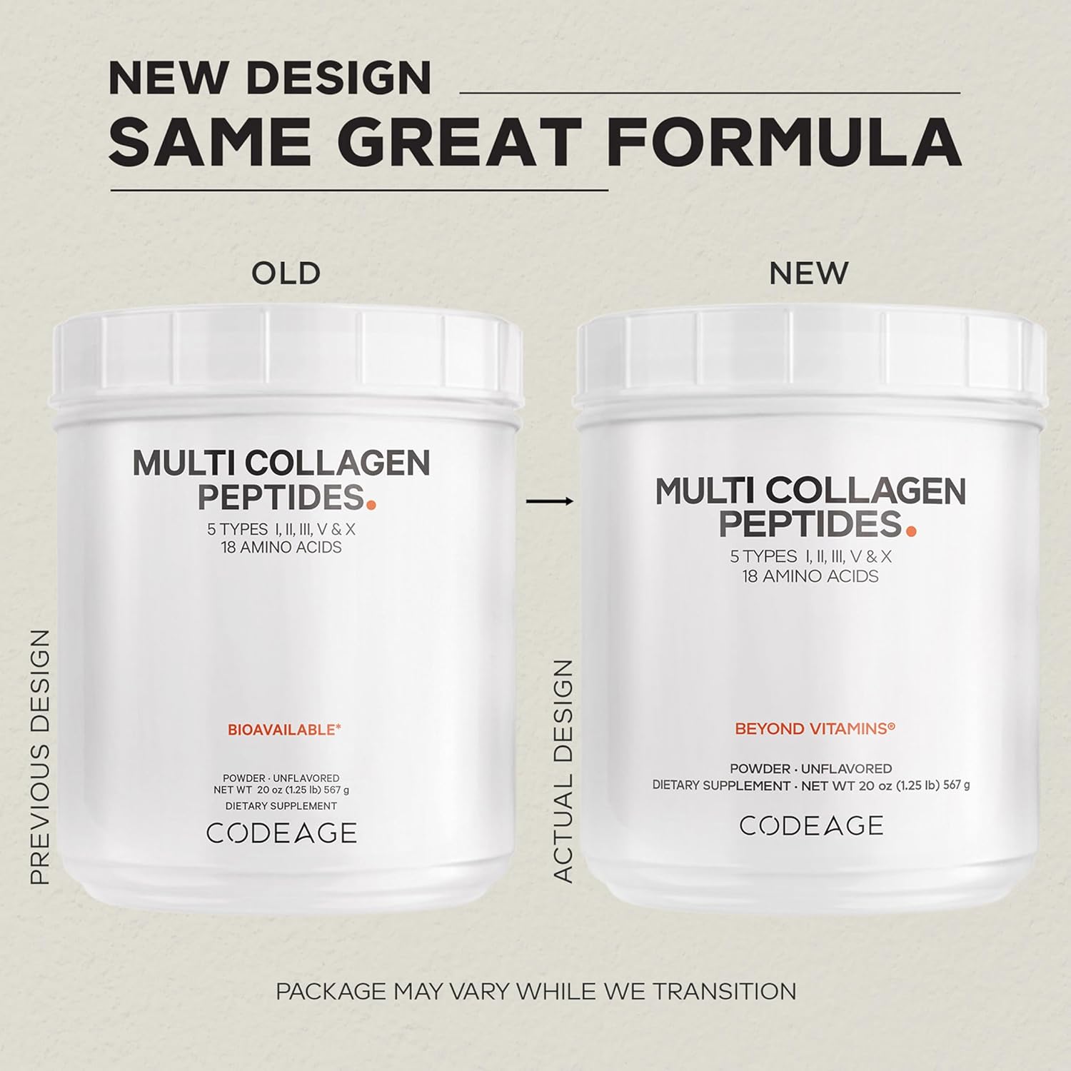 Codeage Multi Collagen Protein Powder Peptides, Hydrolyzed Collagen for Women & Men,20 OZ - Nirvana Guru