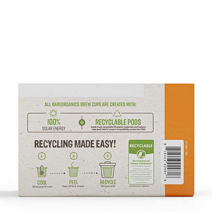 BareOrganics Focus Coffee with Superfoods, Organic Probiotic Coffee, 10 Single Serve Cups - Nirvana Guru