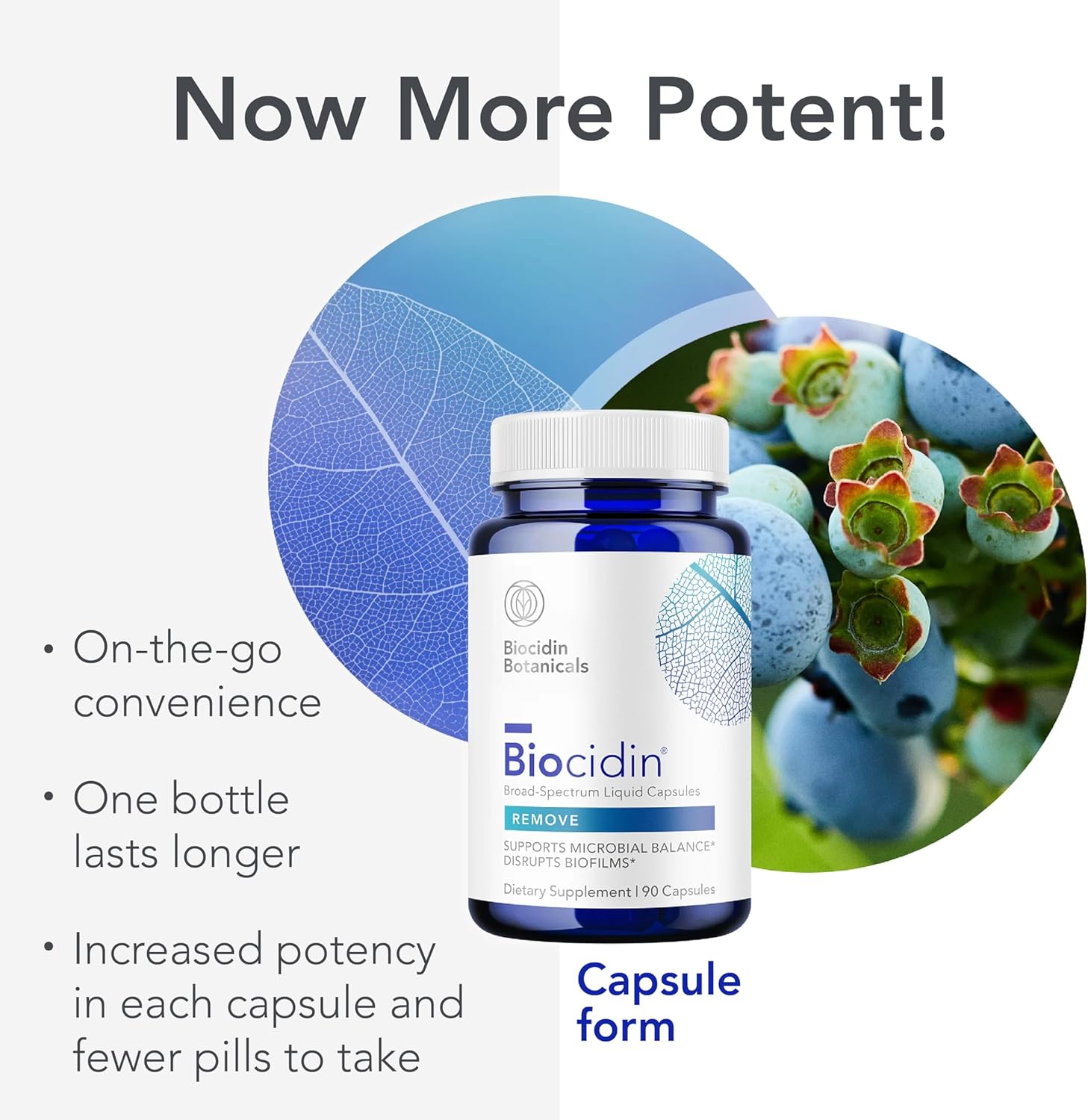 Biocidin Capsules - Biofilm Disruptor - Supports Gut Detox Cleanse,Professional-Grade Herbal Supplement 90 Capsules - Nirvana Guru