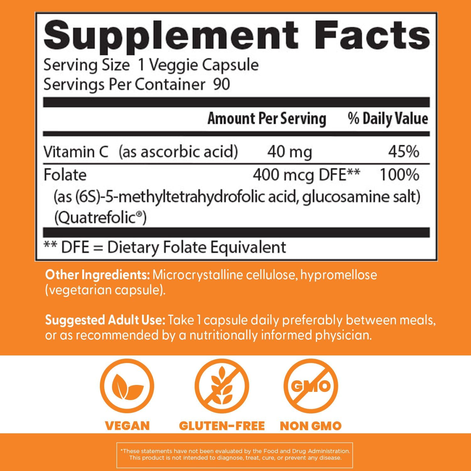 Doctor's Best Fully Active Folate with Quatrefolic400 mcg,90 Veg Caps - Nirvana Guru