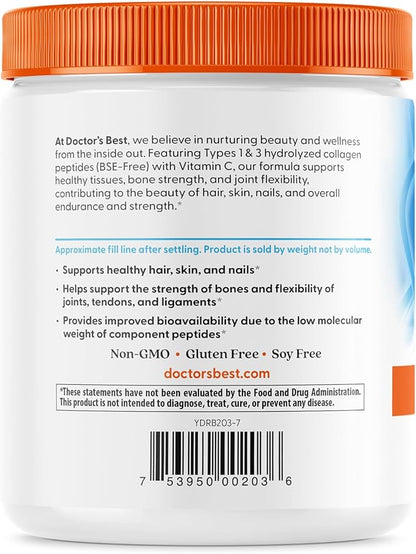 Doctor's Best Pure Collagen Types 1 & 3, Promotes Healthy Skin Hair & Nails – Bone & Joint Support, 7.1 Ounce - Nirvana Guru
