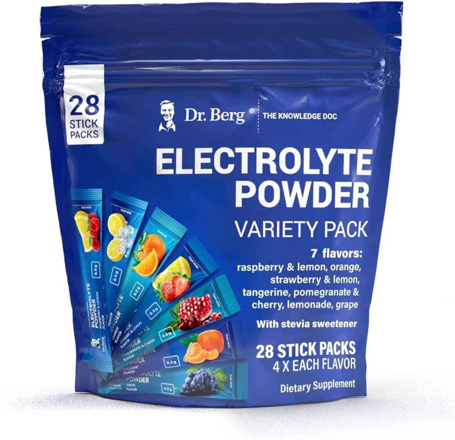 Dr. Berg Sugar Free Electrolyte Powder Packets,7 Delicious Flavors - Nirvana Guru